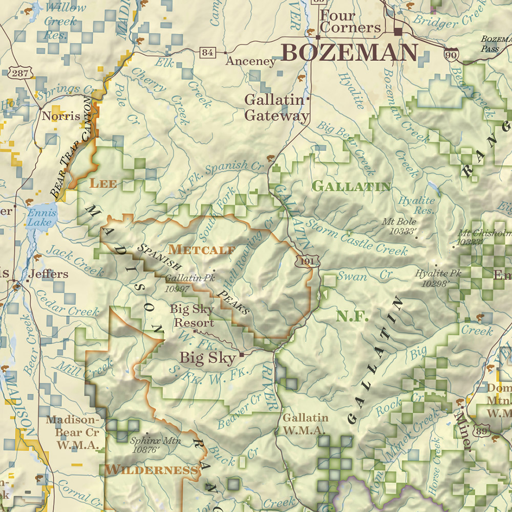 Montana Public Lands Wall Map