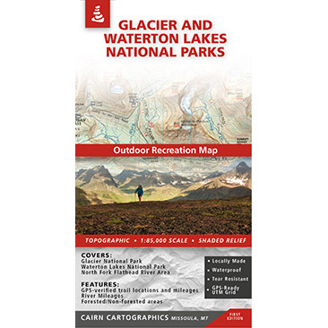 Glacier and Waterton Lakes National Parks Recreation Map