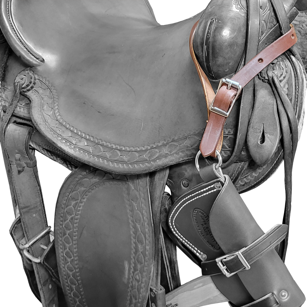 English Bridle Leather Axe Sheath Attachment Strap