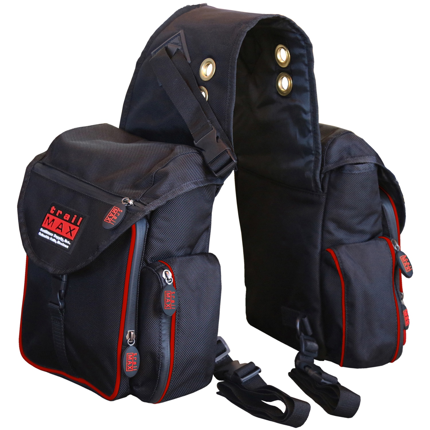 TrailMax 500 Series Back Pocket Saddlebags w/ Colored Piping